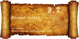 Minder Kitti névjegykártya